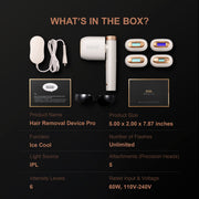 BoSidin D1178Pro IPL Laser Hair Removal Device with Cooling-Care, 6 Body Modes, 5 Flash Heads, 180 Rotating Head, Corded Electric, Unisex
