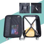 Tripcomp 4 Piece Suitcase Set, 14/20/24/28, Light Blue - Lightweight