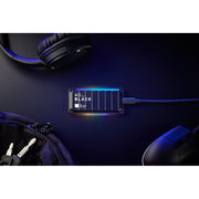 WD_BLACK P40 Game Drive External Solid State Drive, 1TB, USB 3.2 Gen 2x2, Black, RGB Lighting, Portable SSD for Gaming Consoles and PC
