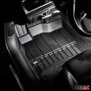 OMAC XC60 Premium Floor Mats for Volvo XC60 2018-2022 3D Car Liners Set Black/Front & 2nd Row Seat
