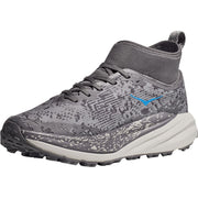 Hoka Speedgoat 6 Mid GTX Trail Running Shoes for Men, Waterproof GORE-TEX, Vibram MegaGrip Outsole, Satellite Gray/Stardust, Size 12