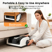 BAOKALER Shiatsu Foot and Calf Massager with Heat, Air Compression, Adjustable Intensity, Portable, White