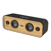 House Of Marley Get Together 2 Portable Bluetooth Speaker, Waterproof, Bamboo Design, Black, 20-Hour Battery Life