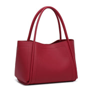 Alikpop Women's PU Tote Shoulder Purse, Adjustable Straps, Lightweight, Spacious, Red