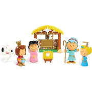 Peanuts Nativity Scene Deluxe Set - 7 Piece Vinyl Figures Including Charlie Brown Snoopy Lucy