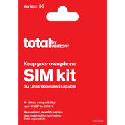 Total By Verizon Bring Your Own Phone SIM Kit, No Airtime - Prepaid