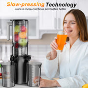 Cikuci 001 Slow Masticating Juicer, Cold Press Juicer Machines, Professional Slow Juicer for Fruits and Vegetables