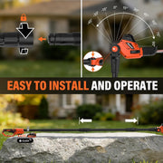 Maxlander Cordless Pole Hedge Trimmer, 18-Inch Double-Action Blades, 16-Feet Max Reach with Extension Pole, Multi-Angle Adjustable, 2 x 2.0Ah Batteries Included