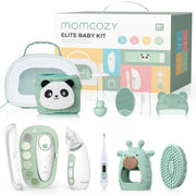 Momcozy Elite Baby Kit with Electric Nail Trimmer, Nose Care Device, Bath Brush, Cradle Cap Brush, Comb, and Grooming Tools