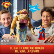 Spin Master Ltd, Superman Vs. Kaiju Slime Battle Set, 12-Inch Kaiju Monster and 6-Inch Articulated Superman Action Figures, Blue Slime Explosion