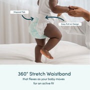 Rascals Premium 360 Absorbent Pull-On Disposable Baby Diapers, Size 5, 52 Count