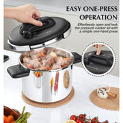 Koch Systeme CS 101176 Stainless Steel Pressure Cooker, 8.5qt Capacity