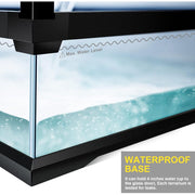 Neptonion Mini Reptile Glass Terrarium, Durable Heat-Resistant Aluminum Alloy Frame, Double Swinging Doors, Waterproof Base, 12.2 x 12.2 x 12.2 in