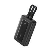 Anker Power Bank 20,000mAh 30W Fast Charging with Built-In MFi Lightning and USB-C Cables, USB-C and USB-A Ports, Black