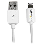 StarTech.com Lightning Cable, Apple MFi Certified, Reversible 8-Pin Connector, White, 1 Meter USBLT1MW