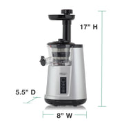 Omega JC3000SV13W Cold Press 365 Compact Masticating Vertical Juicer, in Silver