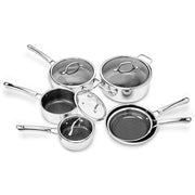 Ktaxon 10-Piece Tri-Ply Stainless Steel Non-Stick Cookware Set, Oven and Dishwasher Safe, Compatible with Most Cooktops, 16812055152