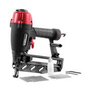Hyper Tough 16-Gauge 2-1/2-Inch Pneumatic Straight Finish Nailer, Black, Includes 200 Nails - Pneumatic Finish