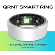 Qalo Men/Women QRNT Smart Ring Health Tracker, 9 Matte Silver