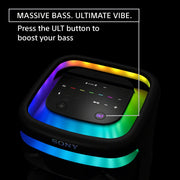 Sony ULT Tower 10 Bluetooth Karaoke Party Speaker with Wireless Microphone, 12.5 in Woofer, 360 Party Lights, Black, SRSULT1000