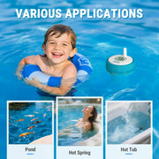 Bluescape WT211BW Wireless Digital Pool Thermometer, IPX8 Waterproof, 500FT Range, Blue
