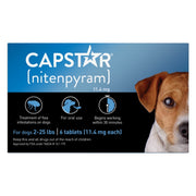 Sercz Capstar Oral Flea Treatment for Small Dogs 2-25 lbs, Fast-Acting Chewable Tablets, 6 Count, 11.4 mg