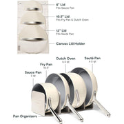 Caraway Ceramic Non-Stick Cookware Set, 12-Piece, Gray, Aluminum Core, Oven Safe up to 550F, Includes Frying Pan, Saucepan, Saut Pan, Dutch Oven, Storage Organizers, 81795824