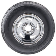 Kenda Karrier KR03 Trailer Tire With 5-hole Directional Steel Wheel - Chrome/Black - Chrome Directional