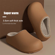 ScarletteEmmy Women's Waterproof Fleece Lined Slip-On Clog Slippers, Closed-Toe, Thick Cushioned Platform, Anti-Slip Indoor Outdoor Mules, Warm Winter House Shoes