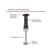 Kitchenaid Go Cordless Hand Blender - BLACK ONE SIZE