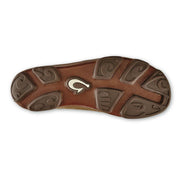 OluKai Moloa Men's Slip-On Shoes, Premium Full-Grain Leather, Fold-Down Heel, Ray/Toffee, Size 11.5, Medium Width, 10128-2733