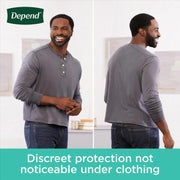 Kimberly Clark 105330501 Depend Fresh Protection Adult Incontinence Underwear for Men, Maximum, XXL, Grey, 44 Count
