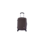 InUSA Royal 20 Inch Hardside Carry-On Spinner Luggage, Brown, Lightweight Durable ABS/PC with Ergonomic Gel Handles, 360-Degree Wheels, IUROY00S-BRO