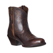 Ariat Darlin Western Ankle Boots for Ladies, Brown Bomber Full-Grain Leather, 2.5in West Heels, Almond Toe 10035994-200
