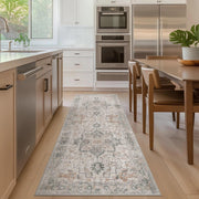 KUETH AR1005 Light Taupe Brown Modern Area Rug 2x7 Non Slip Hallway Runner Rug Machine Washable