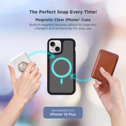 iHome 2IHPC2178B3W2 Magnetic Velo Phone Case for iPhone 15 Plus, Black