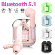 CMYBabee Bluetooth Wireless Earbuds with Noise Cancelling and LED Power Display, Pink - IPX7 Waterproof