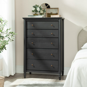 My Texas House 452536 Monroe 5-Drawer Dresser, Raven Black Oak Finish