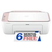 HP DeskJet 2942 All-in-One Inkjet Printer, Wireless, Flatbed Scanner, 60-Sheet Input Tray, Pink