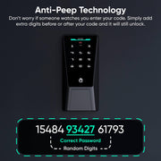 Wyze Palm Lock, Smart Door Lock with Contactless Palm Vein Recognition, Keypad, Mechanical Key, Dual Battery, USB-C Emergency Charging, IP53 Weather Resistant, Wi-Fi, Voice Control Compatible
