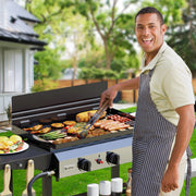 Brefac GF002BL00 3-Burner 23'' Outdoor Flat Top Gas Grill Propane Griddle for Camping, Tailgating, BBQ, Parties, Backyard & Patio