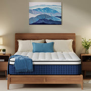 GREOO 14in King Mattress Memory Foam and Individual Pocket Springs, Blue
