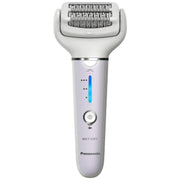 Panasonic Epilator with Gentle Cap, Electric Hair Remover, Dual-Disc Head with 60 Tweezers, 3 Speed Settings, Wet Dry, Cordless, Purple, ES-EY30-V