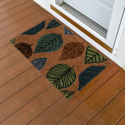 NINAMAR 54278 Door Mat Colorful Leaves, Natural Coir, 29.5 x 17.5 inch