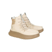 HEYDUDE Wendy Peak Apres Coated Twill Boots for Ladies - Ivory - 9M