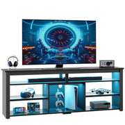 Bestier L102818J-BDCF LED 70-In Gaming Entertainment Center For TV up to 75-In, Carbon Fiber