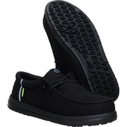 Heydude Wally Work CT Mens Casual Shoes, Composite Toe, Slip-Resistant, Black, Size 12, 44349