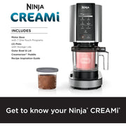 Ninja CREAMi Ice Cream Maker, Silver - Programmable