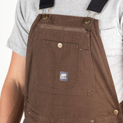 Berne Heartland Unlined Washed Duck Bib Overall, Bark, 42W x 28L, Durable 12 oz Cotton Workwear with Adjustable Elasticized Bib Straps, Reinforced Knees, Multiple Pockets, B1068