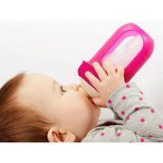 Boon B11229 Nursh Silicone Pouch Baby Bottles, Pink, 4 fl oz/3 Pack